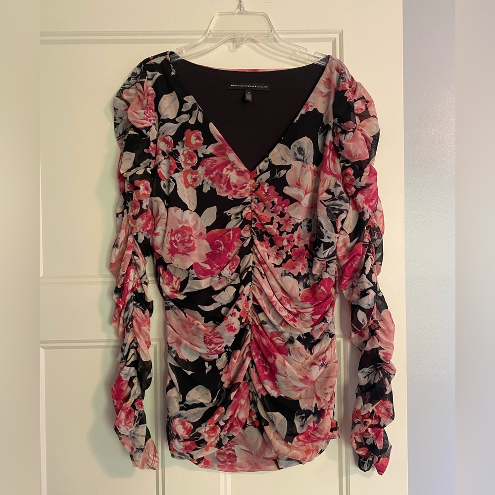 White House Black Market v-neck blouse size M